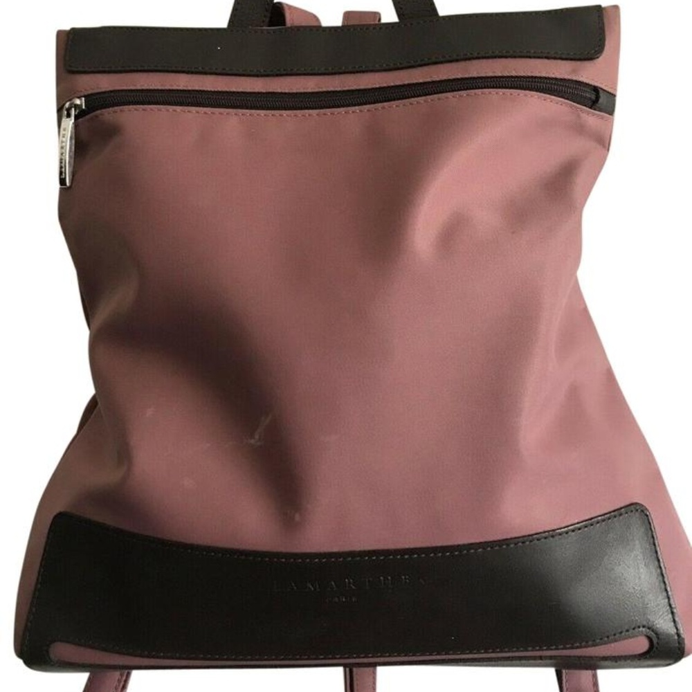 Lamarthe Medium Dark Dusty Pink Nylon Backpack Wit